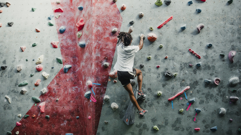 Rock climbing wall