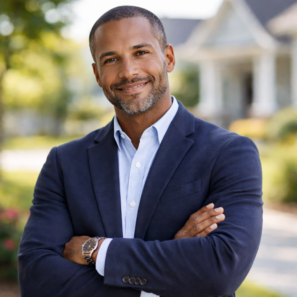 Profile picture of a person in a blue suit