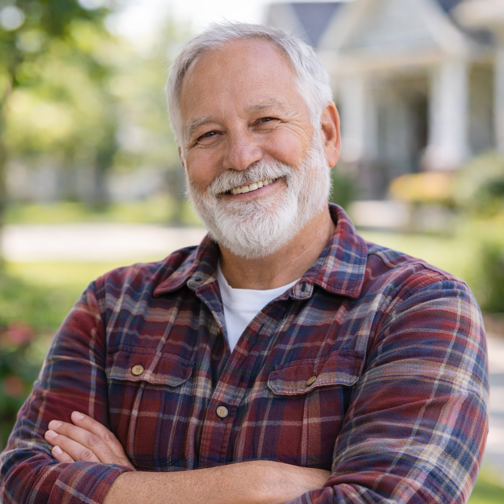 Profile picture of a person with a beard and flanel